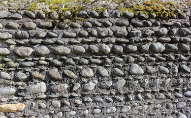 beautiful stone wall in france