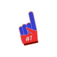fan fan foam hand illustration. Element of fans accessory for mobile concept and web apps. Colored in Russian national flag fan fan foam hand flat can be used for web and mobile