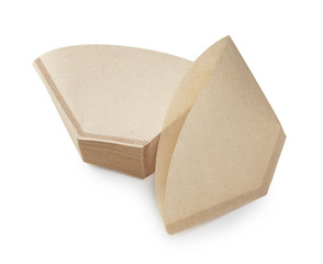 coffee filters isolated on a white background