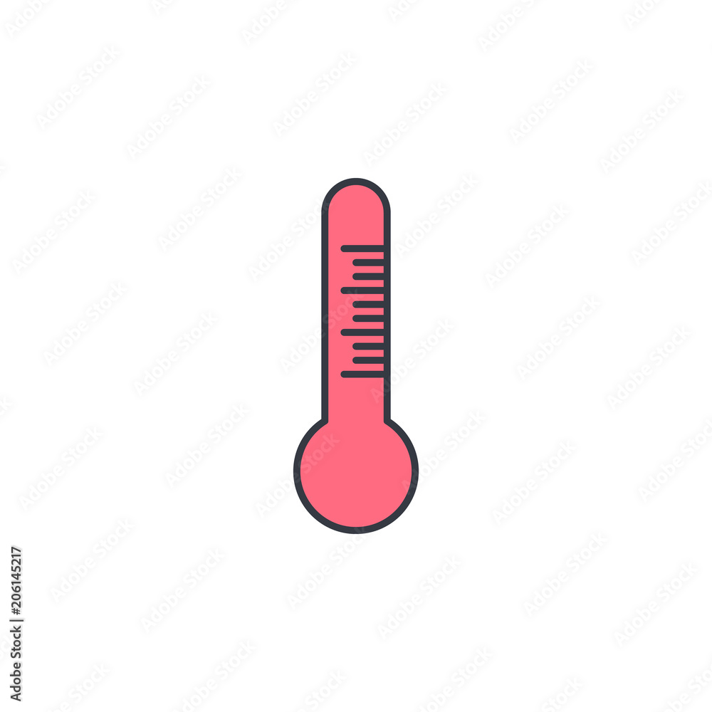 Poster thermometer icon. element of web icon with one color for mobile concept and web apps. thin line ther