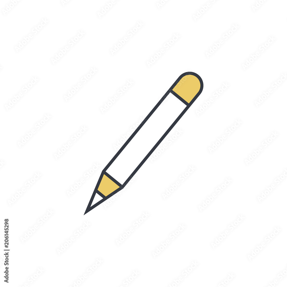 Poster a pen icon. element of web icon with one color for mobile concept and web apps. thin line a pen icon