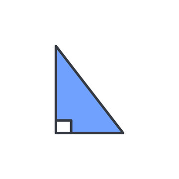 right triangle icon. Element of web icon with one color for mobile concept and web apps. Thin line right triangle icon can be used for web and mobile. Premium icon