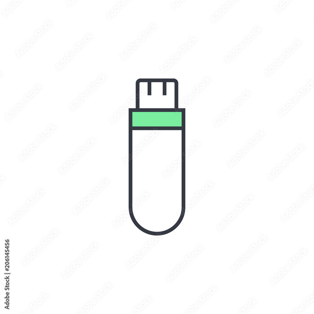 Aufkleber flash card icon. element of web icon with one color for mobile concept and web apps. thin line flash