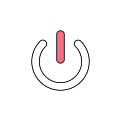 power button icon. Element of web icon with one color for mobile concept and web apps. Thin line power button icon can be used for web and mobile. Premium icon