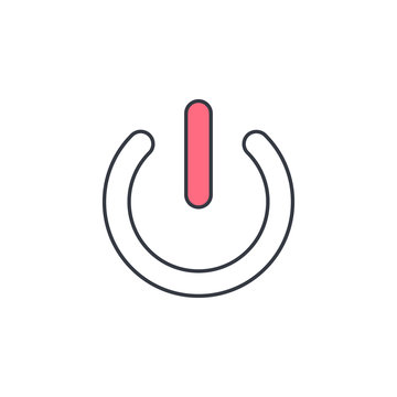 power button icon. Element of web icon with one color for mobile concept and web apps. Thin line power button icon can be used for web and mobile. Premium icon