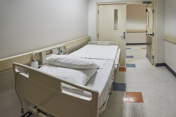 Clean hospital bed 