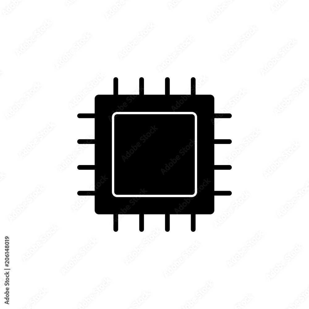 Aufkleber chip icon. element of web icon with one color for mobile concept and web apps. isolated chip icon ca