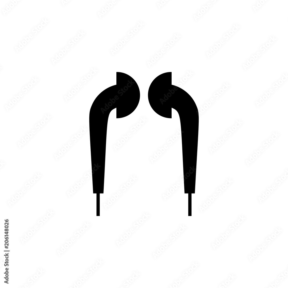 Poster vacuum headphones icon. element of web icon with one color for mobile concept and web apps. isolated