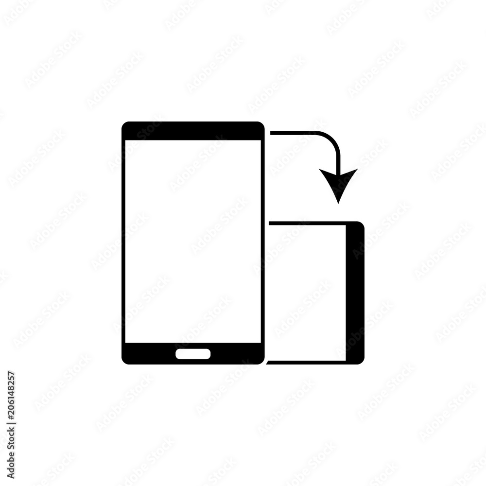 Aufkleber screen flip function icon. element of web icon with one color for mobile concept and web apps. isola