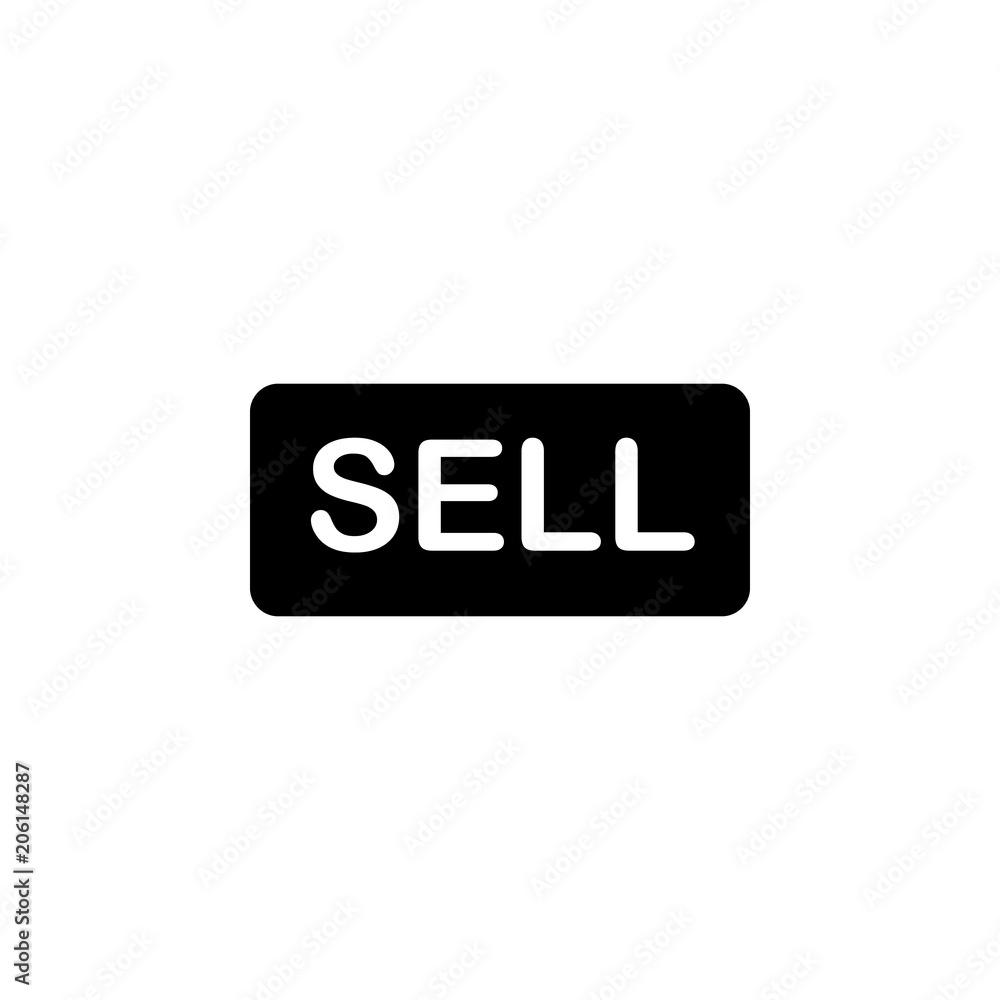 Poster button sell icon. Element of web icon with one color for mobile concept and web apps. Isolated button sell icon can be used for web and mobile