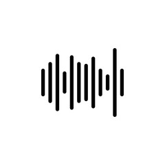 sound wave icon. Element of web icon with one color for mobile concept and web apps. Isolated sound wave icon can be used for web and mobile