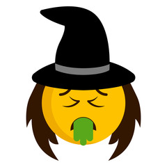 Sick witch emoji icon