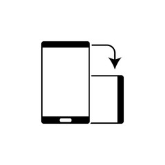 screen flip function icon. Element of web icon with one color for mobile concept and web apps. Isolated screen flip function icon can be used for web and mobile