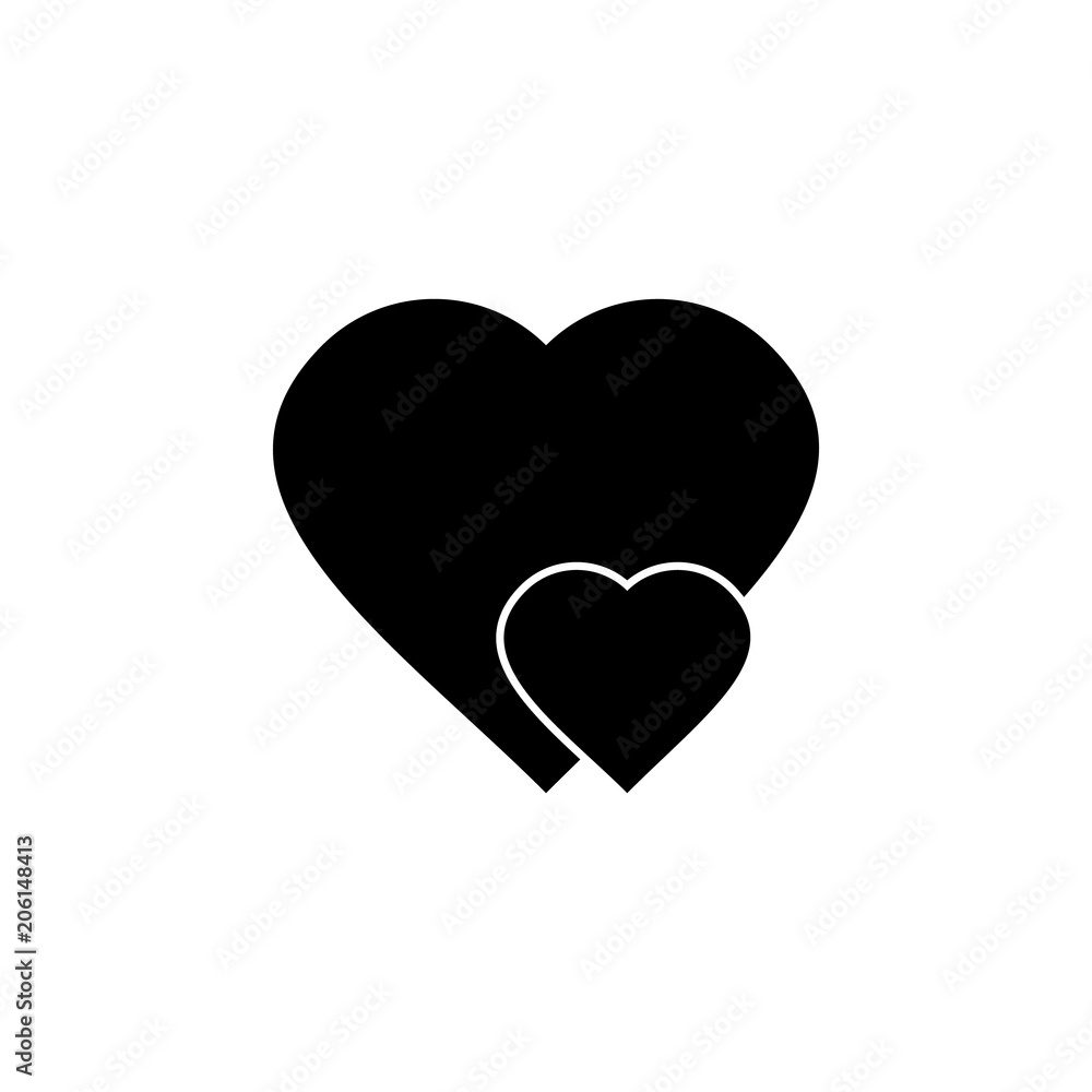 Aufkleber hearts icon. element of web icon with one color for mobile concept and web apps. isolated hearts ico