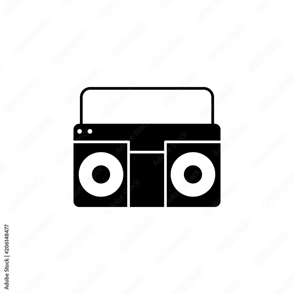 Aufkleber record player icon. element of web icon with one color for mobile concept and web apps. isolated rec