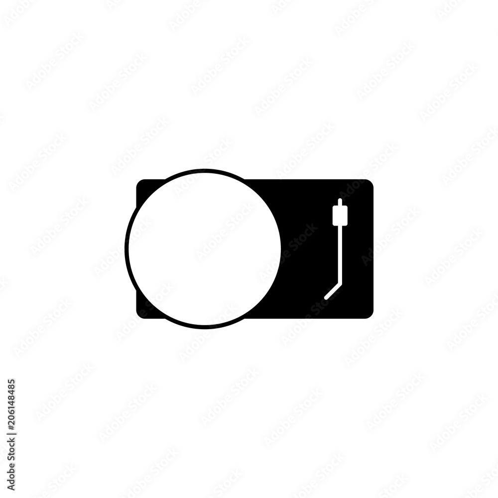 Poster turntable icon. element of web icon with one color for mobile concept and web apps. isolated turntab