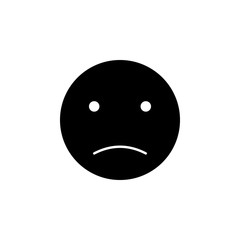 sad smiley icon. Element of web icon with one color for mobile concept and web apps. Isolated sad smiley icon can be used for web and mobile