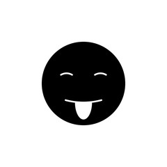 smiley with tongue out icon. Element of web icon with one color for mobile concept and web apps. Isolated smiley with tongue out icon can be used for web and mobile