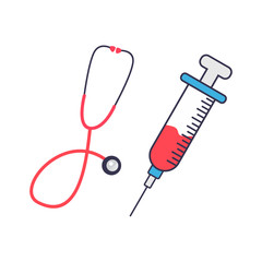 stethoscope vector illustration. cartoon of stethoscope. medicine cartoon