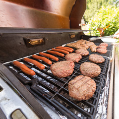 Grilling Hot Dogs and Hamburgers