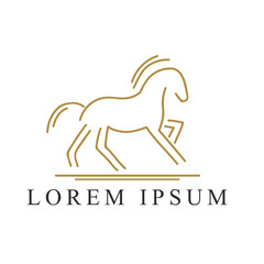 horse logo design. minimalist outline horse logo