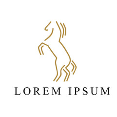 horse logo design. minimalist outline horse logo