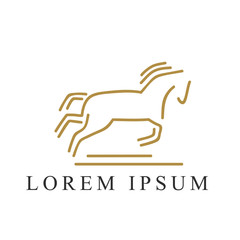 horse logo design. minimalist outline horse logo
