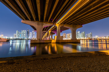 Miami from under the MacArthur Causeway
