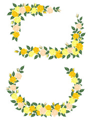 クラシカルローズのフレーム　 イエロー系