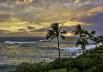 Sunset at Honokeana Bay, Maui, Hawaii