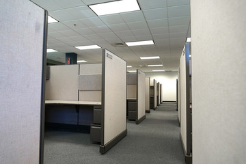 cubicles inside office building, place of work