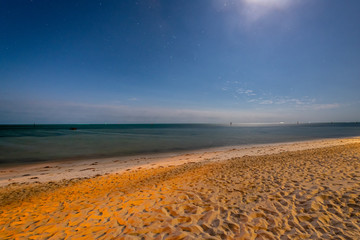 Moonlight Illuminates Smathers Beach