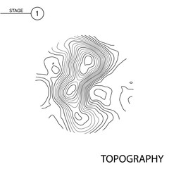 vector topography map