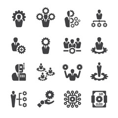 Human machine icon set