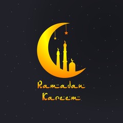 Obraz na płótnie Canvas Ramadan Kareem Vector Illustration For Greeting Card, Celebration Card
