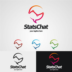 Stats Chat Logo Designs Template