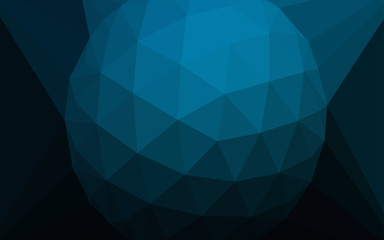 Obraz premium Dark BLUE vector abstract mosaic backdrop with a diamond.