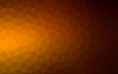 Obraz premium Dark Orange vector low poly texture.