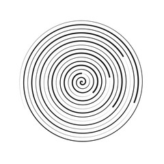 Spiral element vector illustration. Circles geometric element. Concentric backgrounds