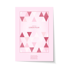 Business brochure flyer design layout template with triangle pattern. Leaflet cover presentation, Modern Backgrounds. Vector illustration.
