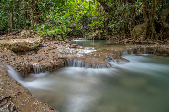 River and waterfalls in Kanchanburi 
