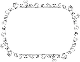 vector cartoon birds border