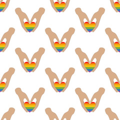 Same sex love seamless pattern