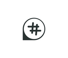 Obraz premium Social hashtag icon