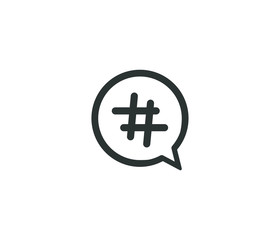 Fototapeta premium Social hashtag icon