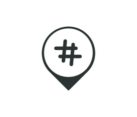 Hashtag location icon