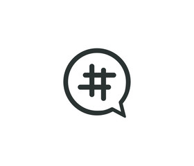 Obraz premium Modern Social Hashtag icon