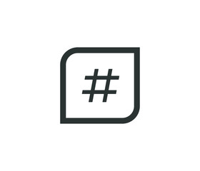 Fototapeta premium Modern Social Hashtag icon