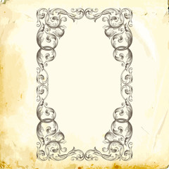 Vector baroque of vintage elements for design. 