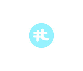 Fototapeta premium Modern Social Hashtag icon